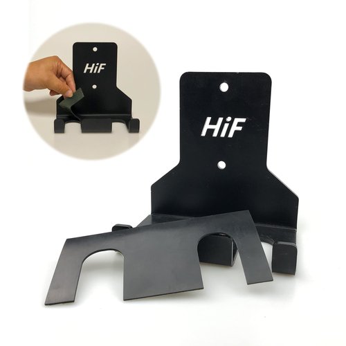 Olympic Barbell Hanger,Garage Gym Bar Wall Rack,Vertical Barbell Mount Rack,Space Saving Commercial or Home Gym Accessory,Holds Under 33mm Bar Size (Black 2 Hooks)