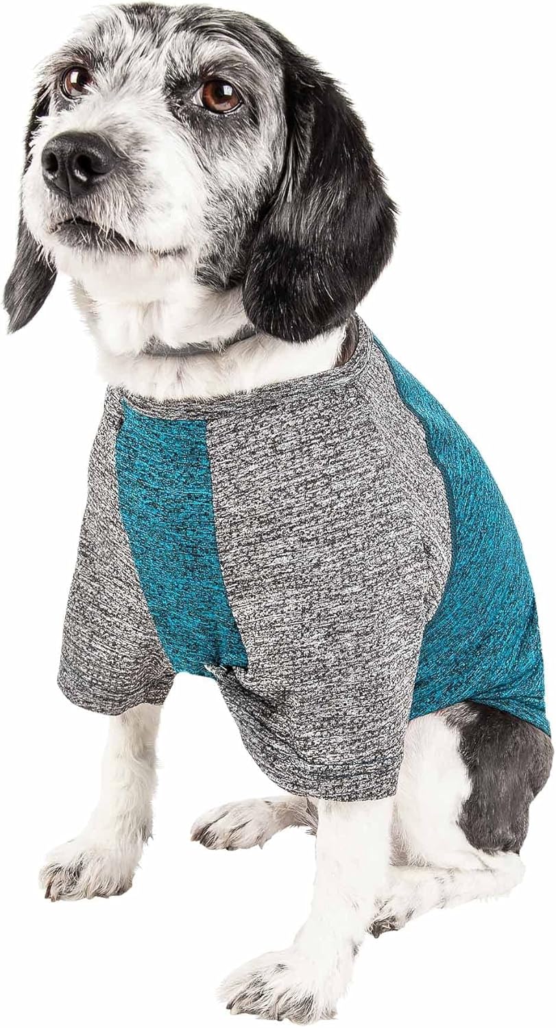 Pet Life ® Active 'Hybreed' 4-Way Stretch Two-Toned Performance Dog T-Shirt X-Large