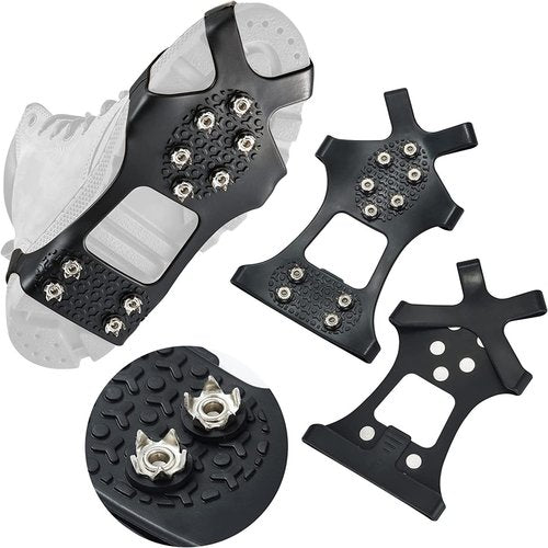 Nonazippy ice Cleats for Shoes and Boots crampons - ice Spikes for Boots Traction Cleats for Ice, Snow, and Outdoor Activities - Durable and Easy to Use (1, XL)
