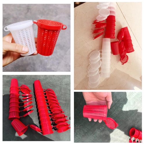 SquEqu 10 Pack Fishing Bait Cage Trap Feeder Holder Box Large Size Baits Case Barrel Fish Lure Plastic Basket Fishing Tackle Kit Gear Tool for Fish Shrimp Earthworm Crab Catfish Cast Net