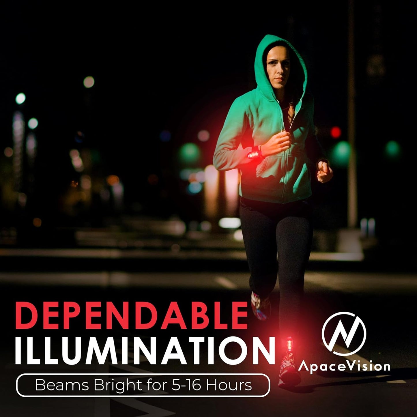 EverLightFX USB Rechargeable LED Safety Light (2 Pack) by Apace - Super Bright Bike Tail Light Works Brilliantly as Running Light for Joggers, Pets, Bicycle Strobe or Rear Clip On Lights