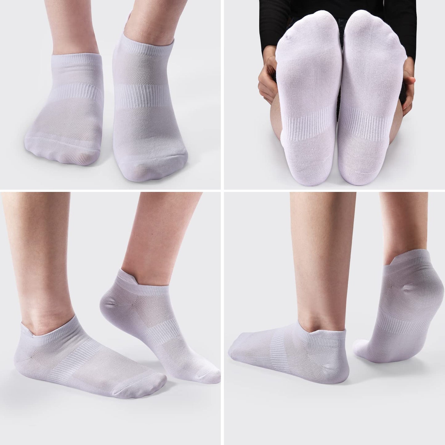 ATBITER Ankle Socks Womens and Men Thin Athletic Running Low Cut No Show Socks With Heel Tab 6/12-Pairs