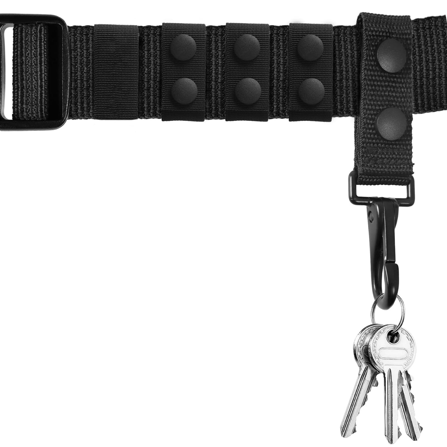 6 Duty Holders and 1 Duty Keychain, Tactical Belt Clips and Nylon Keepers, Elastic Bands for Pants Loops