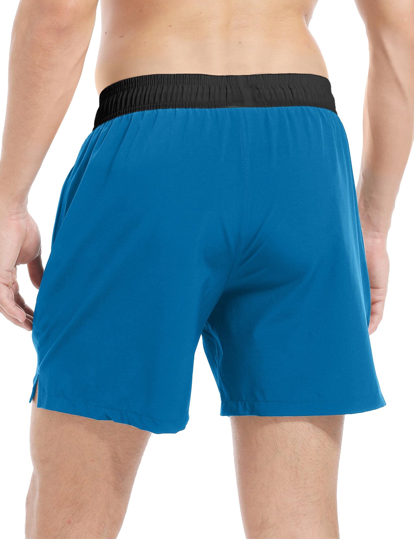 YGDHST Men's Gym Shorts 5 Inch Lightweight Athletic Quick Dry Workout 2 in 1 Shorts Mesh Running Athletic Shorts Basketball Hiking Fluorescent Green