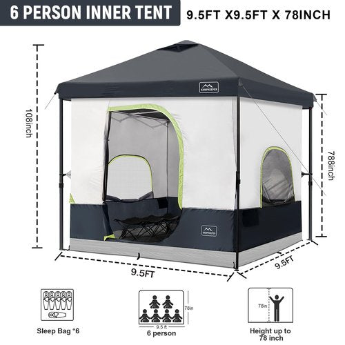 1010canopy and Camping Cube (Black)