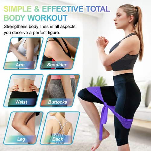 Resistance Bands, Exercise Bands for Physical Therapy, Elastic Bands for Home Exercise, Resistance Band for Physical Therapy, Stretch, Recovery, Pilates, Strength Training and Yoga Starter Set