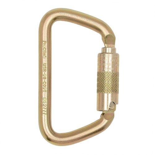 Large Triple Lock Carabiner - USR-98-C09T NFPA D-Ring for Safety & Durability