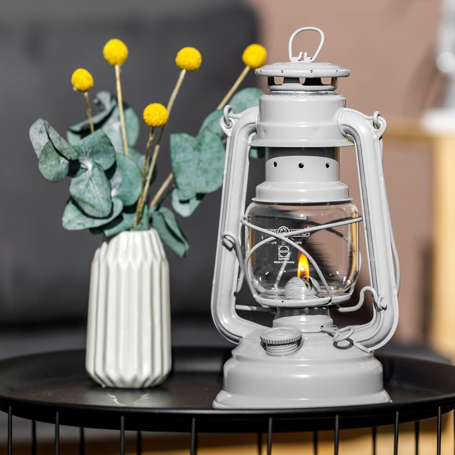 Outdoor Kerosene Fuel Lantern, German Made Weather Resistant Baby Special 276 Galvanized Hurricane Lamp for Camping or Patio, 10 Inches, Bronze