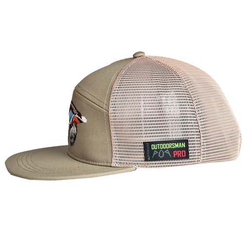 EDTREK Outdoorsman Pro 7-Panel Flat Brim Snapback Hat - Drake Mallard - Wood Ash