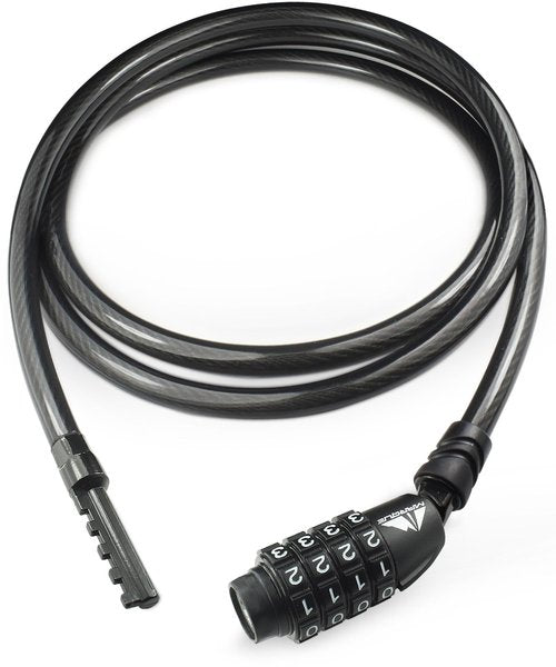 MARQUE Straight Combination Bike Lock Cable - 3/8 inch (5FT, 10FT, 15FT, 25FT) Resettable Combination Lock, Anti-Theft Security Cable for Bicycles, Kayaks, Paddle Boards and Outdoor Gear (05 FT)