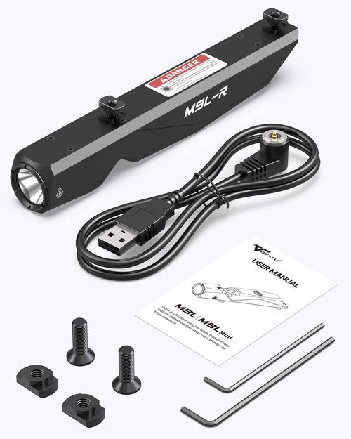 Votatu M9L-R Tactical Flashlight Laser Combo for Rifle Compatible with M-Lok Rail, 1600 Lumens LED Weapon Light and Red Laser Sight with Strobe Function, Magnetic Rechargeable