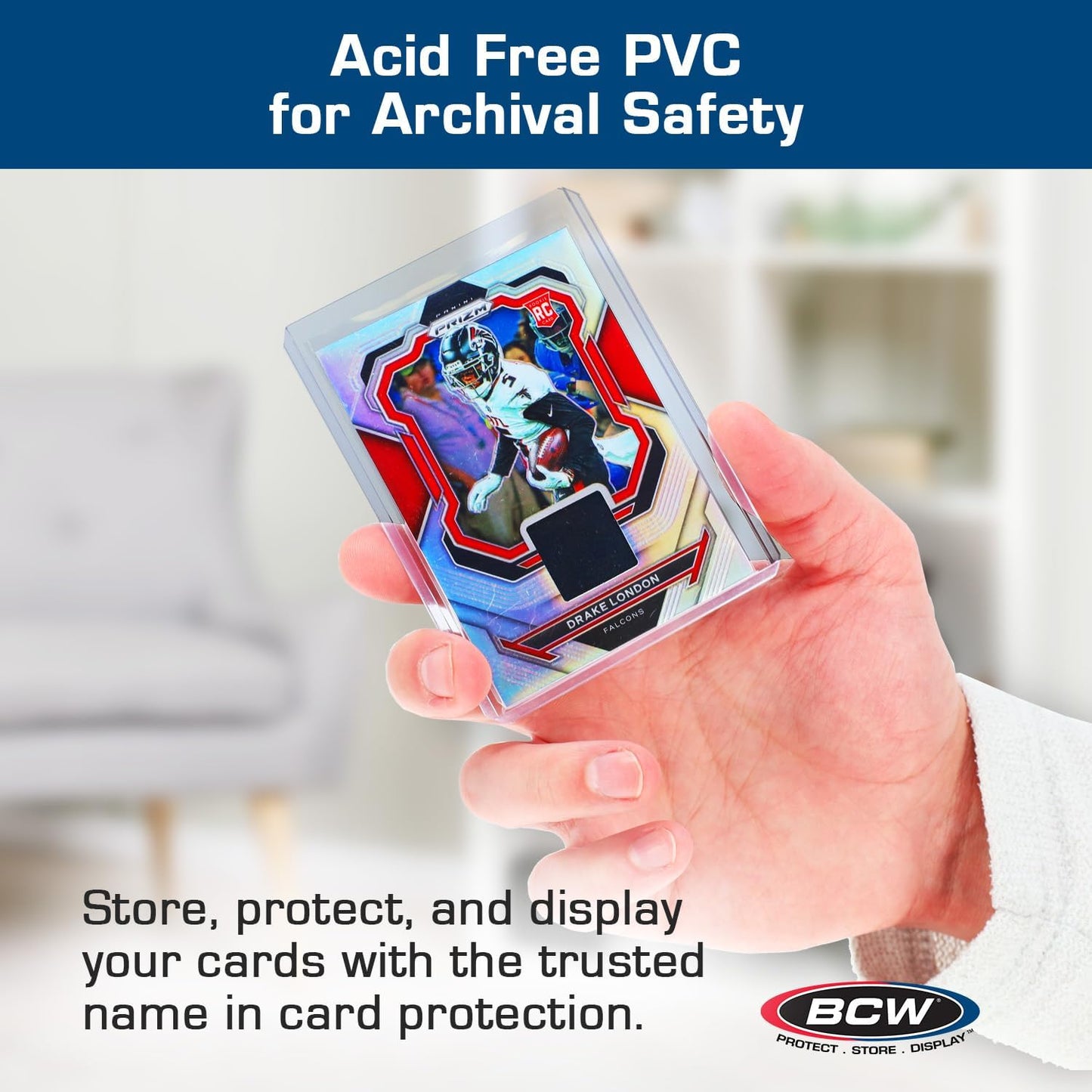 BCW 108 PT. Thick Card Topload Holder - Pack of 1 | Durable Rigid PVC Toploader | Toploaders for Memorabilia, Jersey, Patch, and Relic Cards