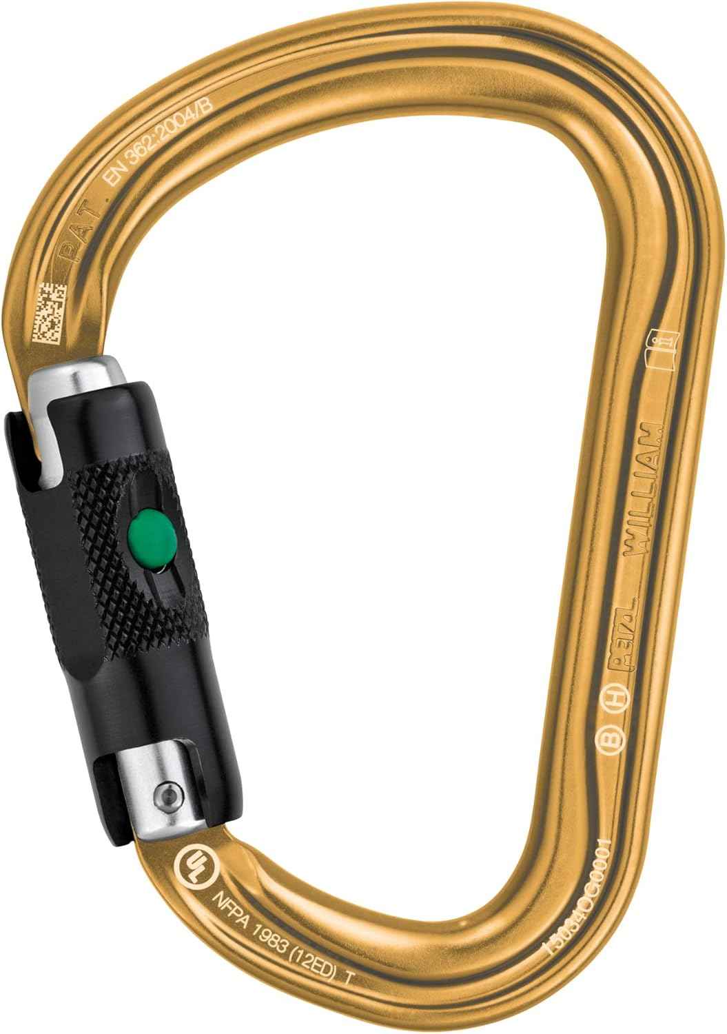 PETZL William Carabiner - Lightweight Aluminum Climbing Gear for Outdoor Adventures