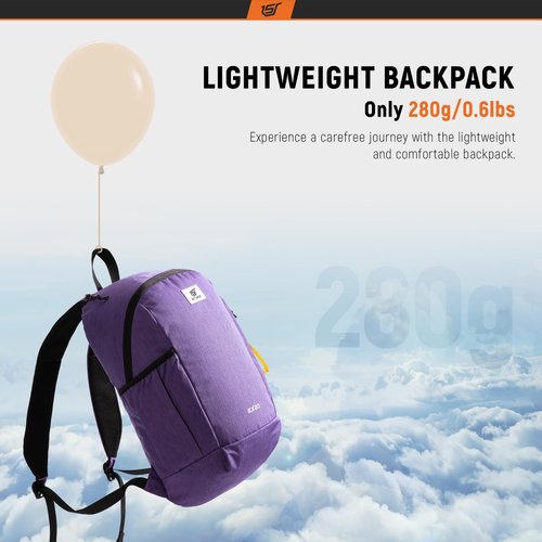 SKYSPER Small Backpack 20L Hiking Backpack Lightweight Travel Daypack for Women Men(Purple)