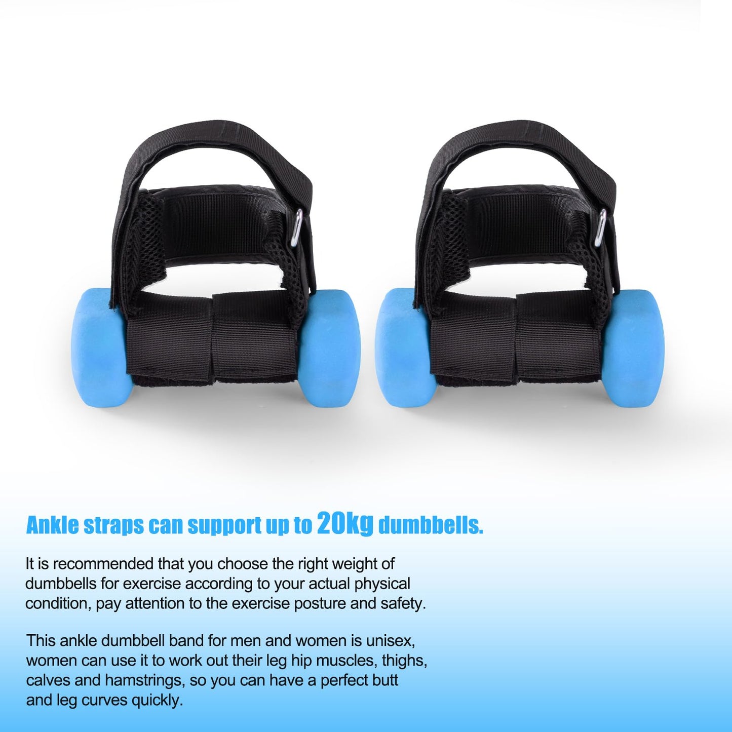 HOMEE Dumbbell Foot Attachment 2PCS,Adjustable Ankle Weights,Monkey Feet Dumbbell Holder,Tibialis Trainer,Ankle Straps for Weight Lifting,Home Gym Equipment for Leg Extensions for Men and Women