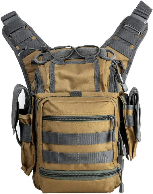 VISM by NcSTAR CVFRB2918TU First Responders Utility Bag, Tan with Urban Gray