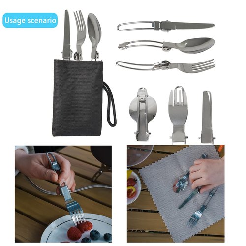 WAILAMHK 14pcs Camping Cookware Kit, Camping Cookware Mess Kit with Lightweight Pot, Stove, Spork and Carry Mesh Bag, Great for Backpacking Outdoor Camping Hiking and Picnic