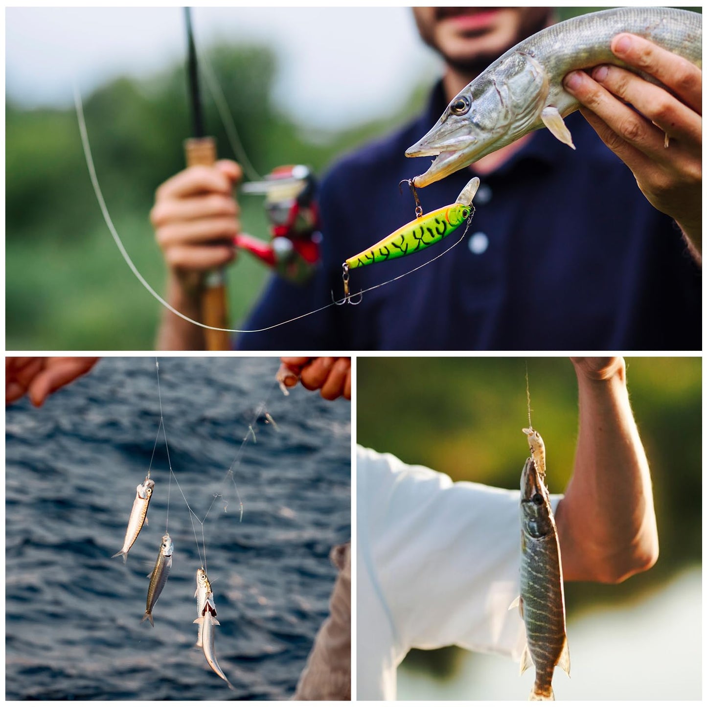 2 Pcs Fishing Thread Elastic Bait Thread for Fishing Nylon Fishing String Invisible Fishing Line 0.1mm 656 Ft per Spool Elastic Bait Thread Clear Stretchy String for Salmon Sturgeon Catfish