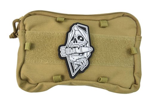 Tactical Military Morale Hook and Loop Patch - Funny Tactical Patch for Backpacks, Dog Harnesses, Army Vests, Hats, Customization Cool PVC Rubber Patch (Tusk Missile bk/wh)