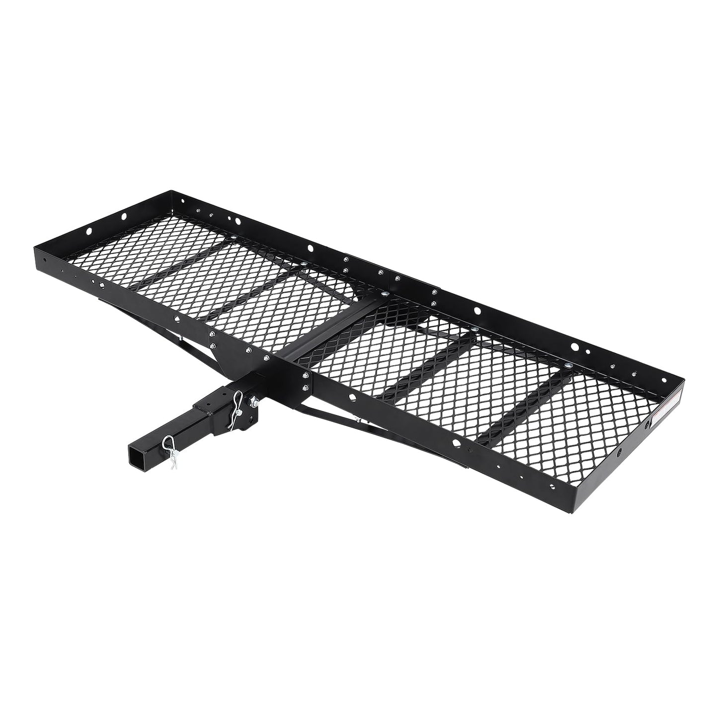GarveeTech 750 Lbs Hitch Mount Cargo Carrier Basket 60" x19" x 6", Rear Luggage Rack Basket Fits 2" Receiver for Car Camping Traveling, Black Cargo Carrier Basket
