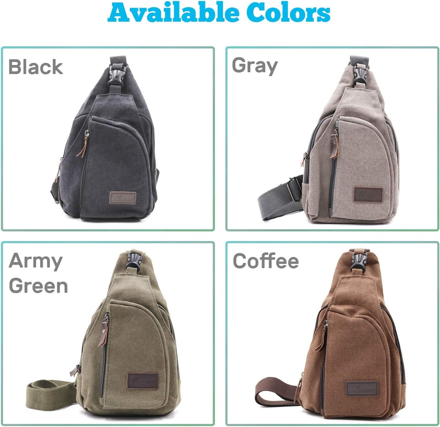 Kalevel Outdoor Travel Crossbody Backpack Casual Shoulder Chest Bag Men Women