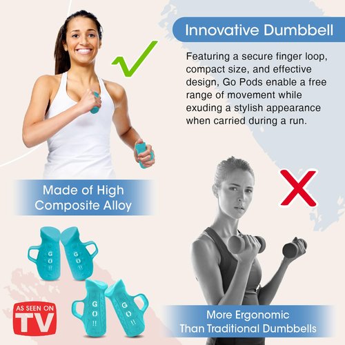 Running Weights for Jogging Walking, Fitness Yaga Hand Weights Dumbbells Set for Body Sculpting & Toning - Maximize Your Calorie Burn (Blue)