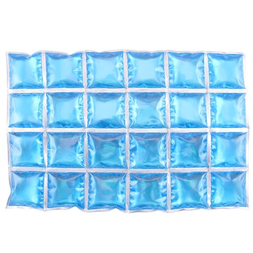 ICY-Cools Reusable Ice Packs for Coolers - Flexible Ice Sheets, Flat and Long-Lasting for Camping or Lunch Boxes, 8x12, 3 Pack (Blue)