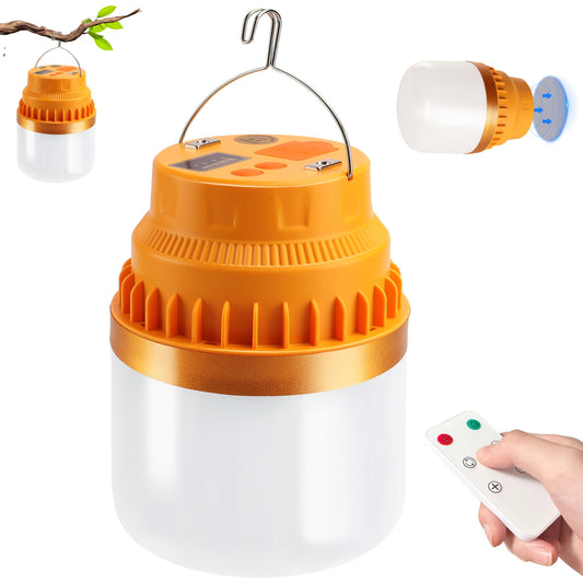 KINQILIN 3000LM Camping Lantern Rechargeable,20400mAh Power Bank,Remote Control,Strong Magnetic Suction ,Camping Essential ,IPX5 Waterproof Camping Lights with 3 Modes for Camping ,Power Outages
