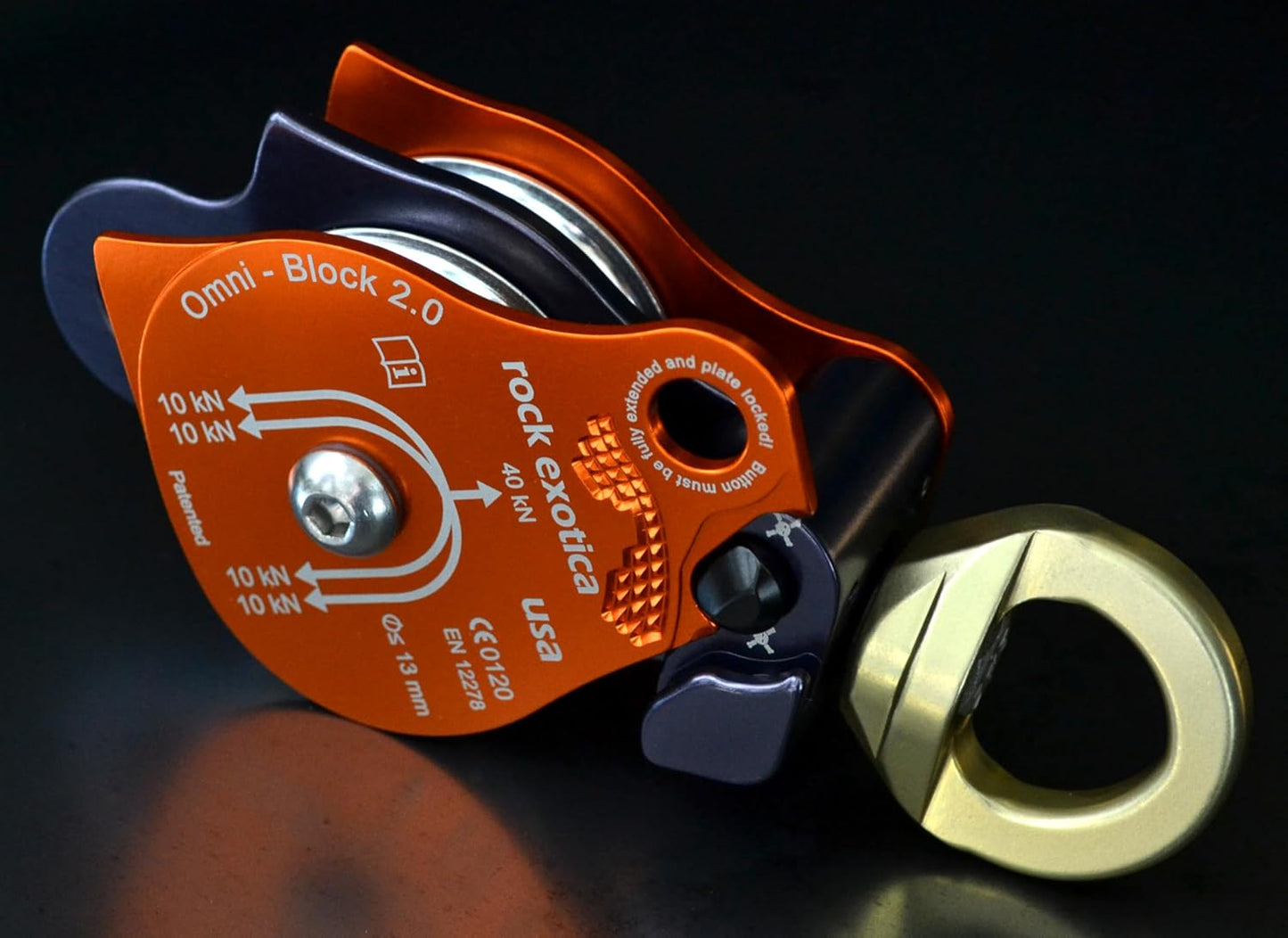 Omni-Block 2.0 Double Pulley - Swivel Climbing Pulley for Professional Rigging Systems