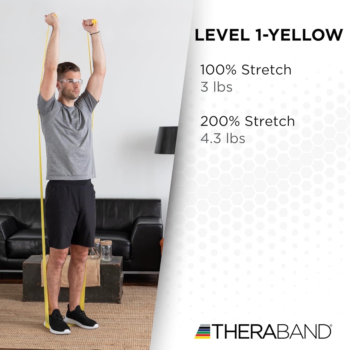 THERABAND Resistance Band, Red, Medium, 50-Yard Roll, Latex-Free, Elastic Band for Exercise, Physical Therapy, Yoga, Pilates, Stretching, Home Workouts, Cut-to-Length, Color-Coded Levels