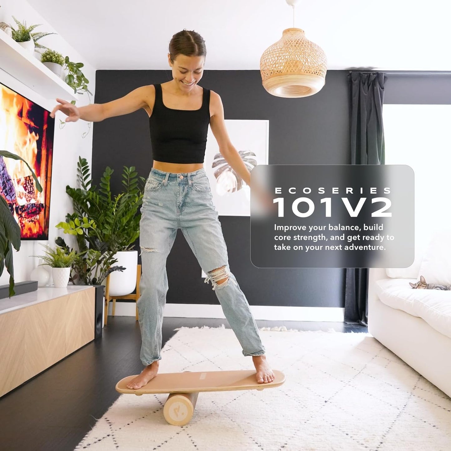 Revbalance 101 v2 - Balance Board Sports Trainer (Ecoseries - White)