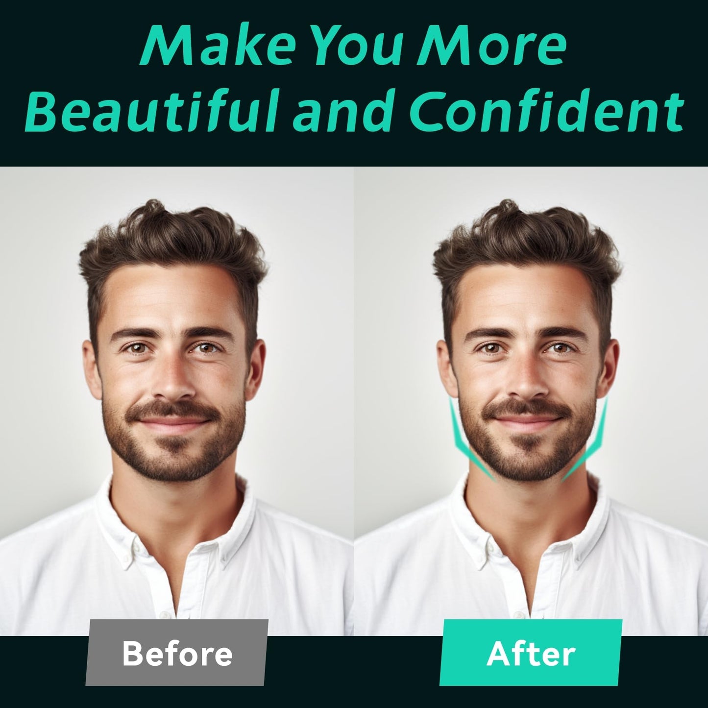 FUPUAII 6PCS Jaw Exerciser, Jaw Exerciser for Men & Women, Jaw Shaper, 3 Resistance Levels, Suitable for Beginners, Intermediate and Advanced Users