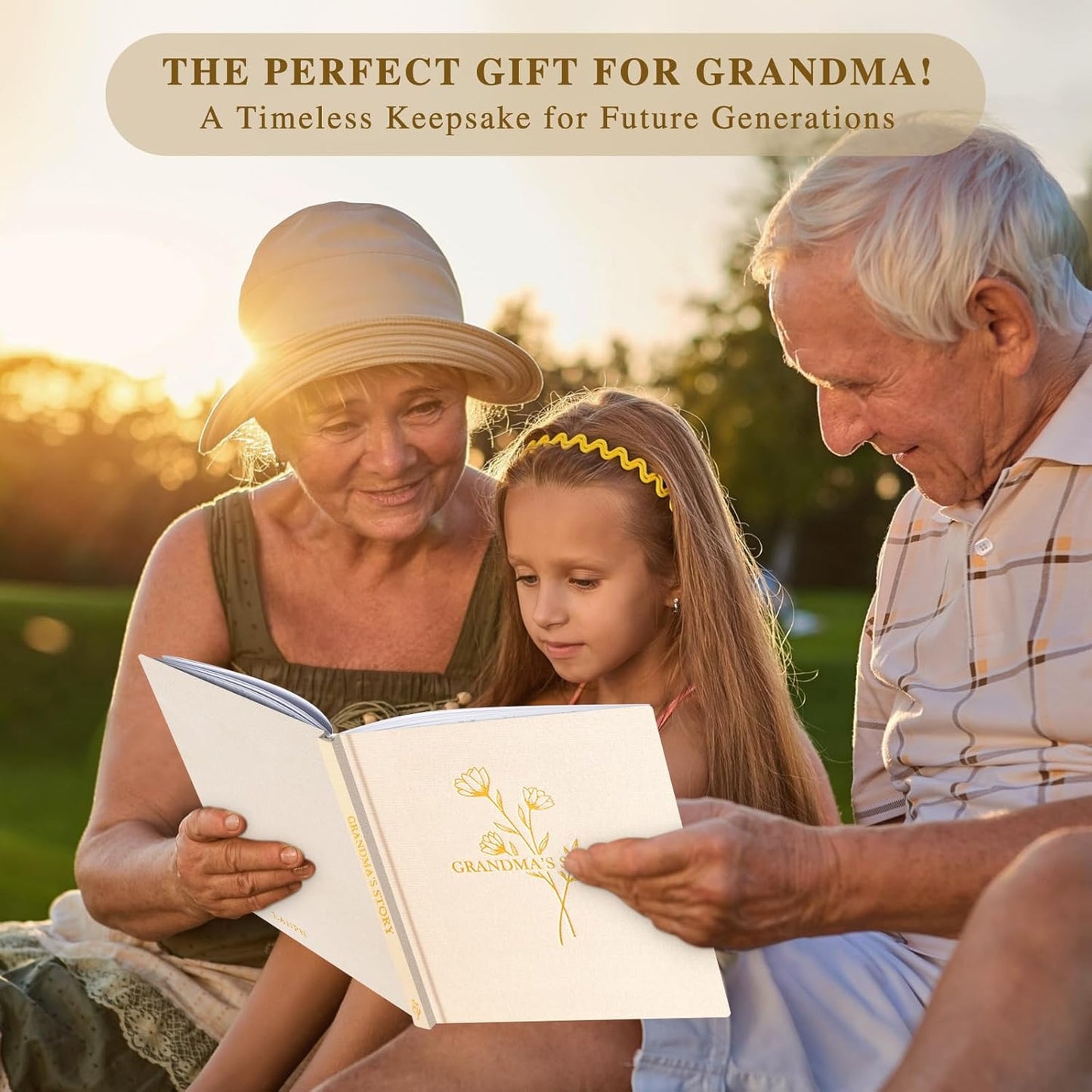 Lanpn Grandma Life Story Book Journal with 260+ Prompts, Linen Hardcover Grandmother Guided Journal Memory Keepsake Book to Fill Out, Birthday Mother's Day Christmas Gift for Grandmas, Purple
