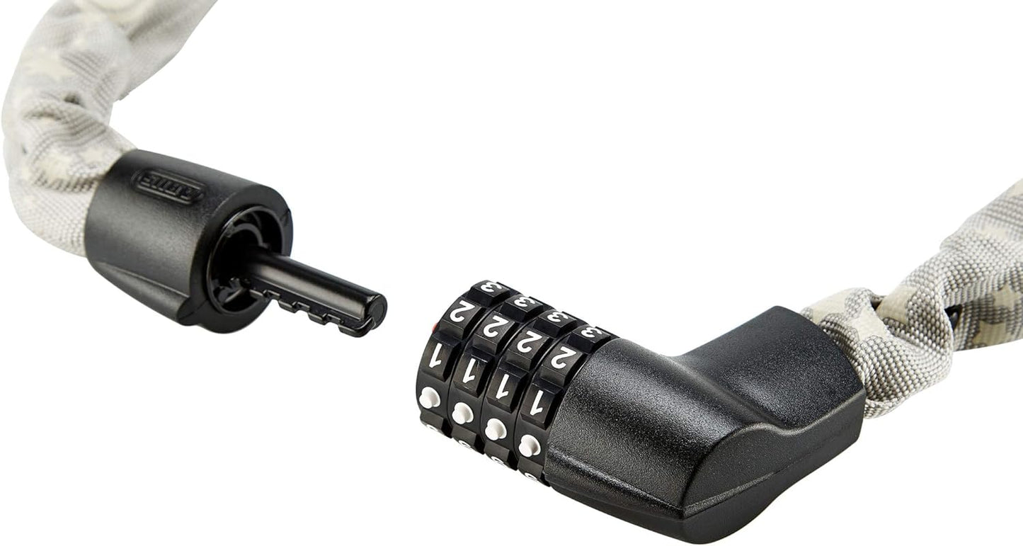 ABUS Chain Lock Tresor 1385, Combination Lock, Made of Hardened Steel, 7 mm Square Chain, ABUS Security Level 7