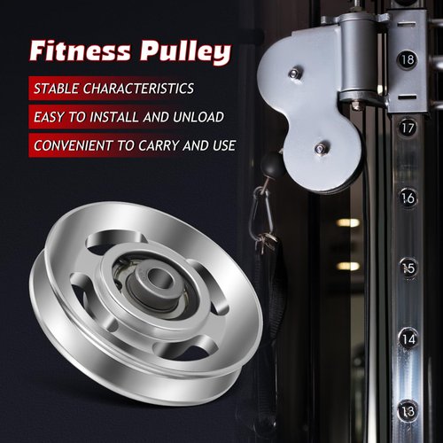 balacoo 12pcs Aluminum Alloy Pulley Gym Pulley System Universal Aluminium Alloy Bearing Pulley Wheel Weight Pulley Fitness Bearing Pulley Cable Gym Cable Attachment Accessories