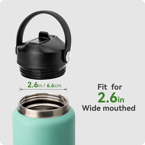 Snowfall Straw Lid for YETI Rambler Bottle, Replacement Cap Lid with Straws for Yeti 12oz 18oz 26oz 36oz 64oz Rambler Water Bottle, BPA-free