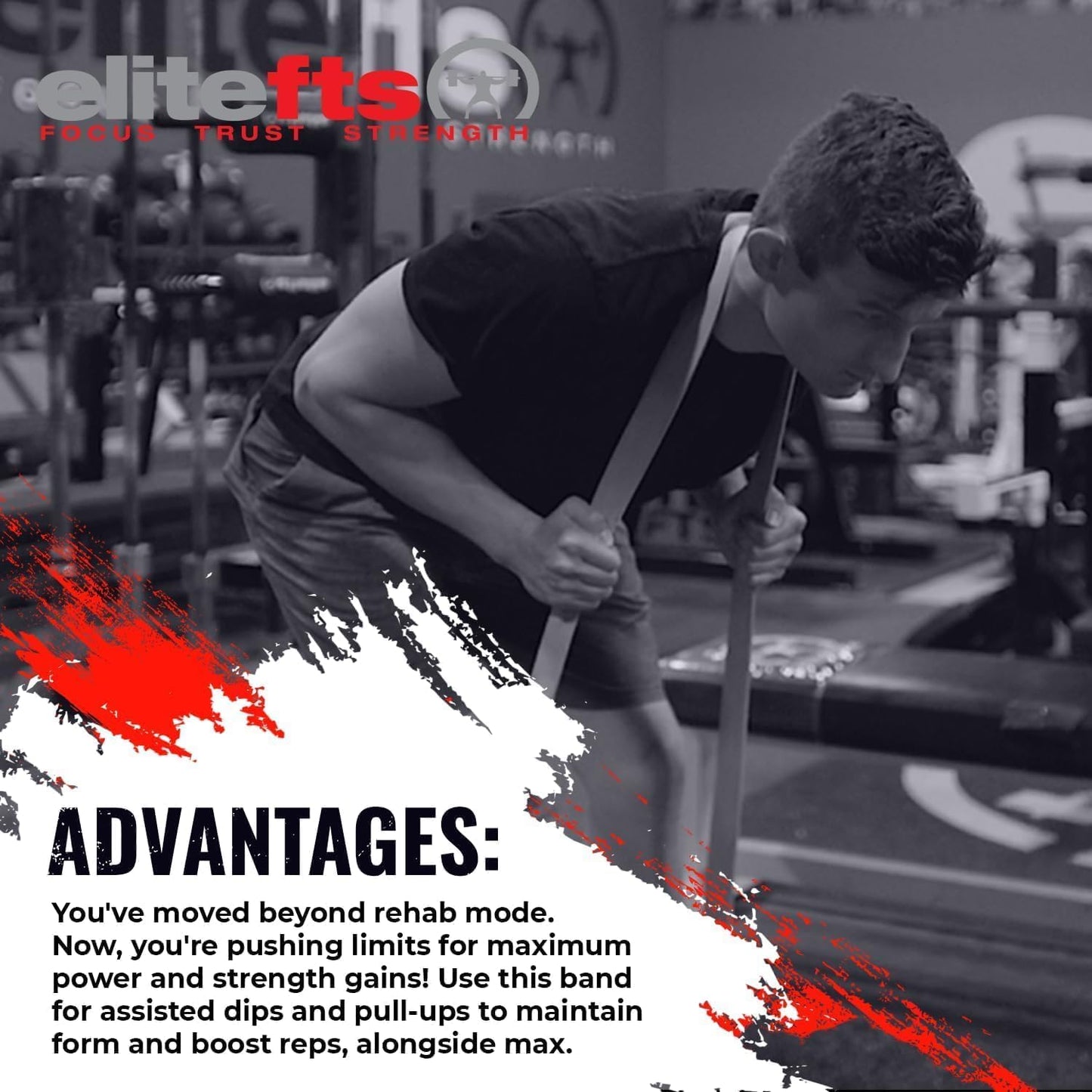 Pro Resistance Band for Core Stability & Flexibility - EliteFTS Portable & Joint-Friendly