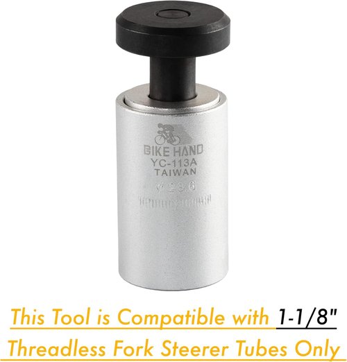BikeHand Bike Bicycle Fork Star Nut Setting Installer Install Tool with 2 Free Star Nuts - Size 1-1/8”