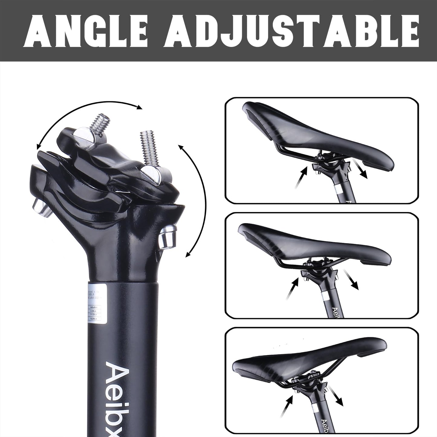 Aeibxiy Bike SeatPost 27.2mm 30.9mm 31.6mm Aluminum Alloy 350mm Bicycle Seat Post for Mountain Road Bikes BMX