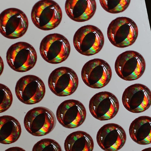 Tigofly 160 pcs 4 Colors 10mm 3/8" 4D Fish Eyes Frog Eye Sticky Fishing Lure Realistic DIY Crafts for Hooks Baits Fly Tying Materials