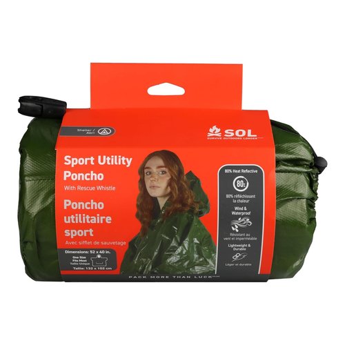 SOL Sport Utility Poncho, Green