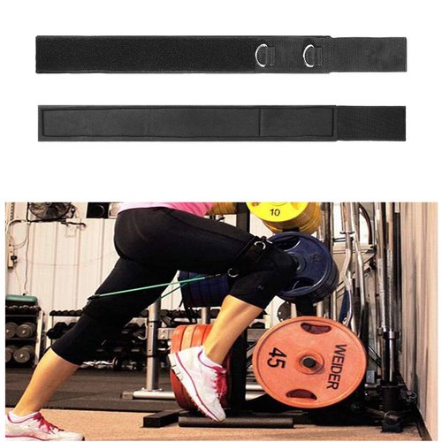 LOOEEL 2Pcs Fitness Thigh Straps Soft Neoprene Padded Fitness Leg Exercise Attachment Adjustable Thigh Resistance Belt for Machines Gym Workout Speed Exercise Taekwondo Football Running