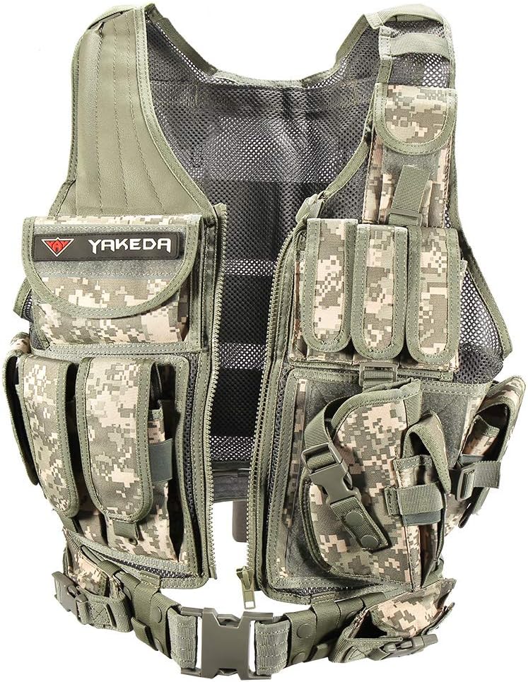 vAv YAKEDA Tactical Vest Outdoor Ultra-Light Breathable Training Airsoft Vest Adjustable for Adults