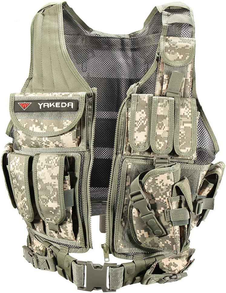 YAKEDA Tactical Vest for Adults - Ultra-Light, Breathable Airsoft Training Gear