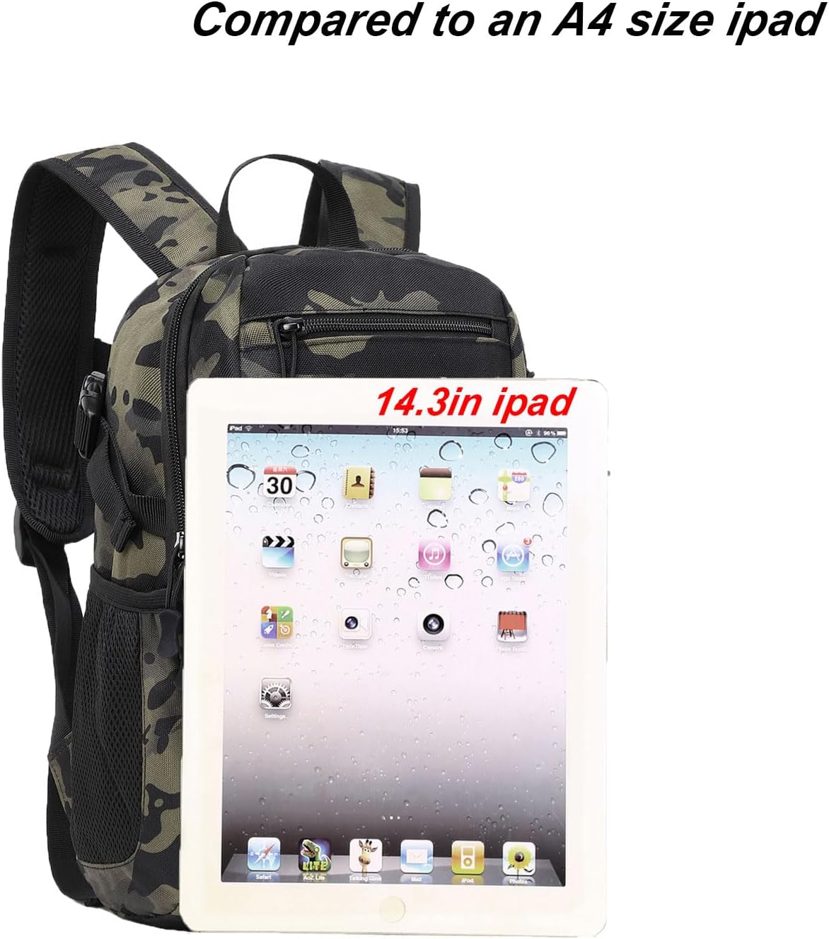 ArcEnCiel 10L/20L Mini X-Small Tactical Backpack MOLLE Daypack Gear Pack Camping Bag with Patch