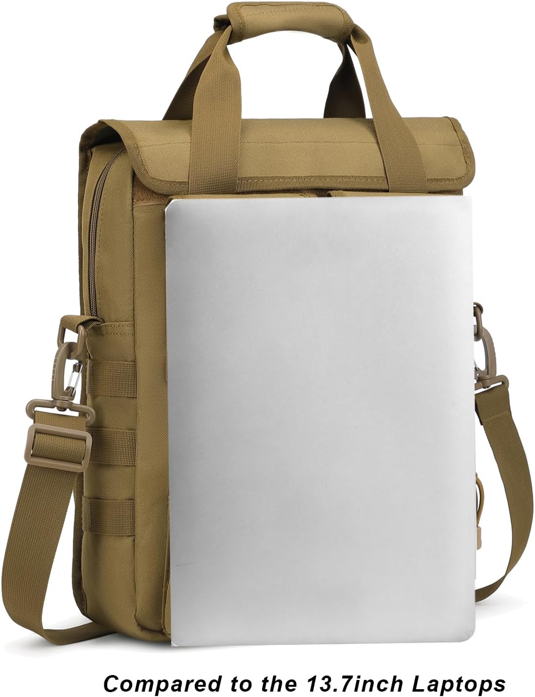 ArcEnCiel 12.9-14 Inch Laptop Tactical Messenger Bag Men MOLLE Sling Pack Briefcase Gear Handbags Utility Carry Satchel