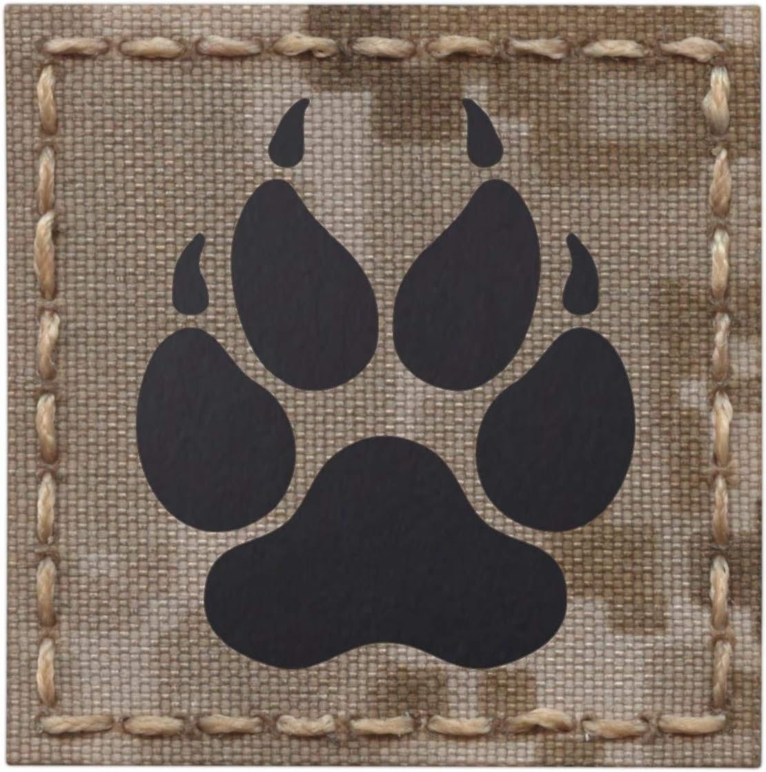 K9 Dog Handler Paw Lasercut Patch (Multicam)