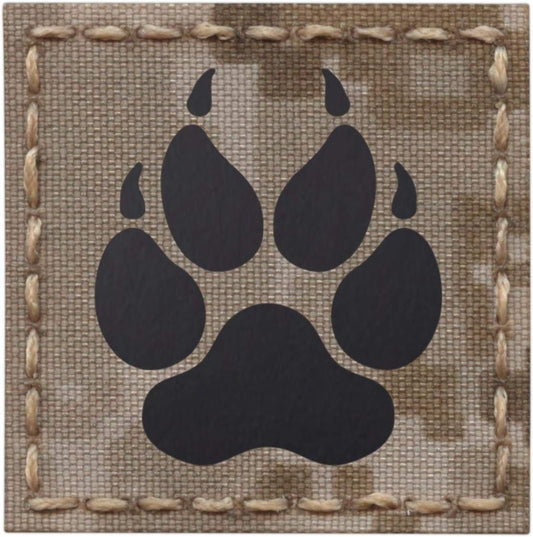 K9 Dog Handler Paw Lasercut Patch (Multicam)
