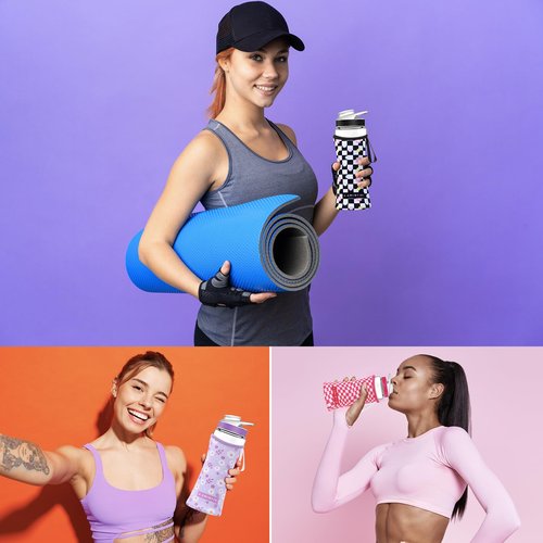 Cute Sleeve Compatible with 22oz 32oz Cirkul Plastic & Stainless Steel, Neoprene Insulator Sleeve for Cirkul, Sleeve for Cirkul with Convenient Handle Strap (Magic School, 22 Ounces)