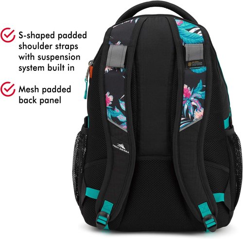 High Sierra Swerve Laptop Backpack - Crimson/Black, Versatile One Size for Travel & School